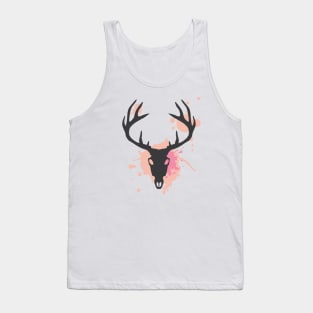 Funky Paint splatter Stag skull Tank Top